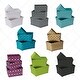 preview thumbnail 1 of 30, Checkered Woven Strap Storage Baskets (Set of 3) - 7.8 L x 5.3 W x 4.2 H