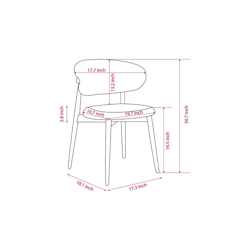Mid-Century Modern Dining Chairs (Set of 2)‌ – Wooden legs, versatile for dining/kitchen. Comfortable & easy assembly.