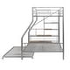preview thumbnail 8 of 8, Twin over Full Size Metal Bunk Bed with Trundle and Storage Staircase