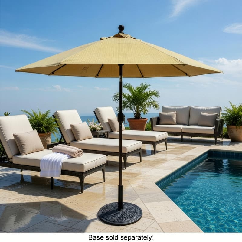 Tropishade 7.5 ft Market Umbrella with Sunbrella 8012 Dupione Cornsilk