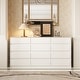 preview thumbnail 3 of 30, Modern 12-Drawer Bedroom Dresser - Sleek Storage Chest, White or Black