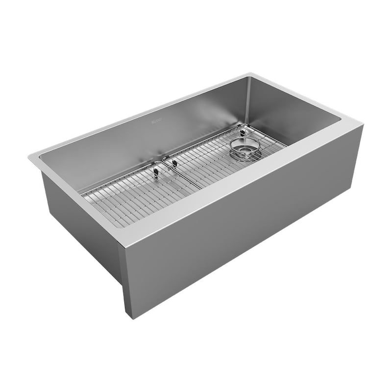 Elkay Crosstown 16 Gauge Stainless Steel 35-7/8" x 20-1/4" x 9" Single Bowl Tall Farmhouse Sink