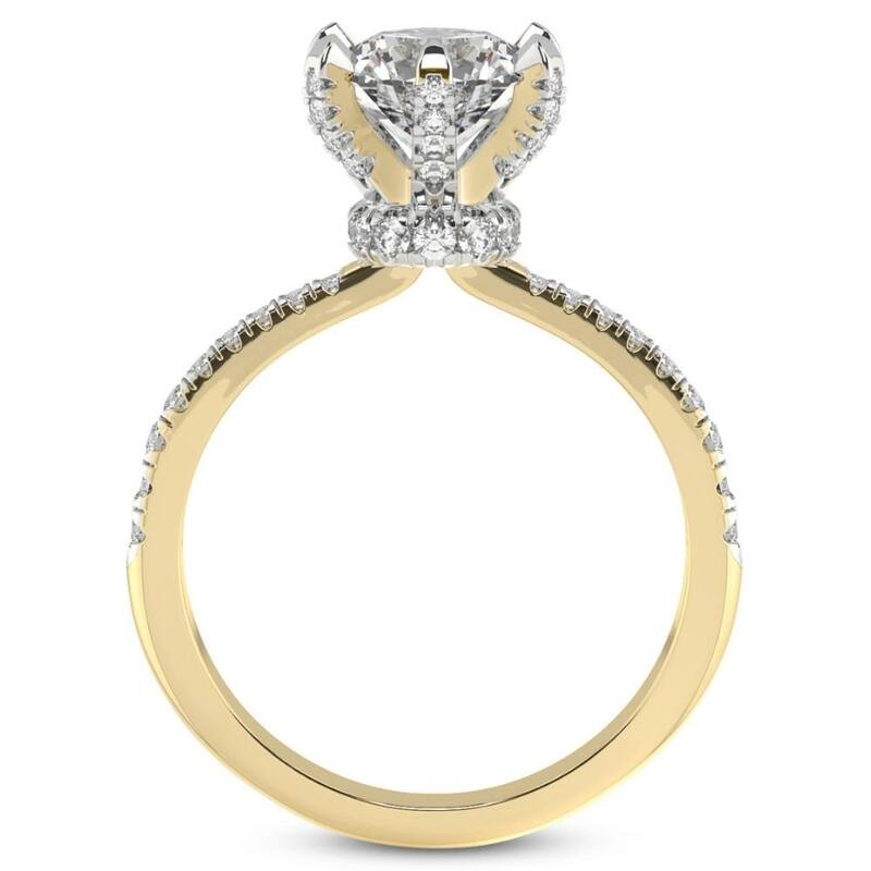 VS 2 1/2Ct Oval Diamond Lab Grown Engagement Ring in White, Yellow or Rose Gold