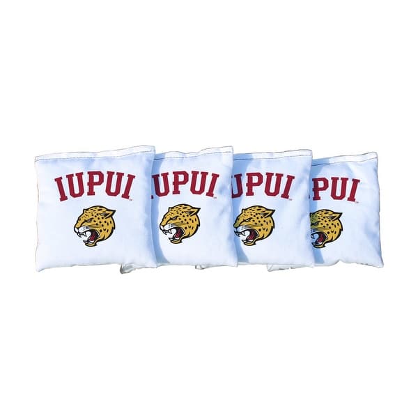slide 2 of 3, Indiana Purdue Jaguars White Cornhole Bags All-Weather Resin Filled