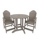 preview thumbnail 14 of 62, Highwood Commercial 3-Piece Adirondack 36" Bistro Counter Height Dining Set Woodland Brown