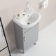 preview thumbnail 14 of 23, 18-inch mini bathroom cabinet with ceramic sink