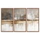 preview thumbnail 7 of 17, Designart Brown and Grey Horizon Abstract - Landscape Framed Wall Art Set of 3