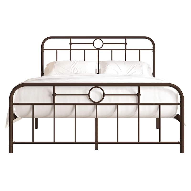 CraftPorch Minimalist Curved Edge Metal Platform Bed