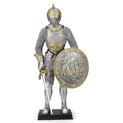 Veronese Design 12.99" H MEDIEVAL ARMOR - PARADE ARMOR WITHS WORD AND SHIELD Multicolor Resin
