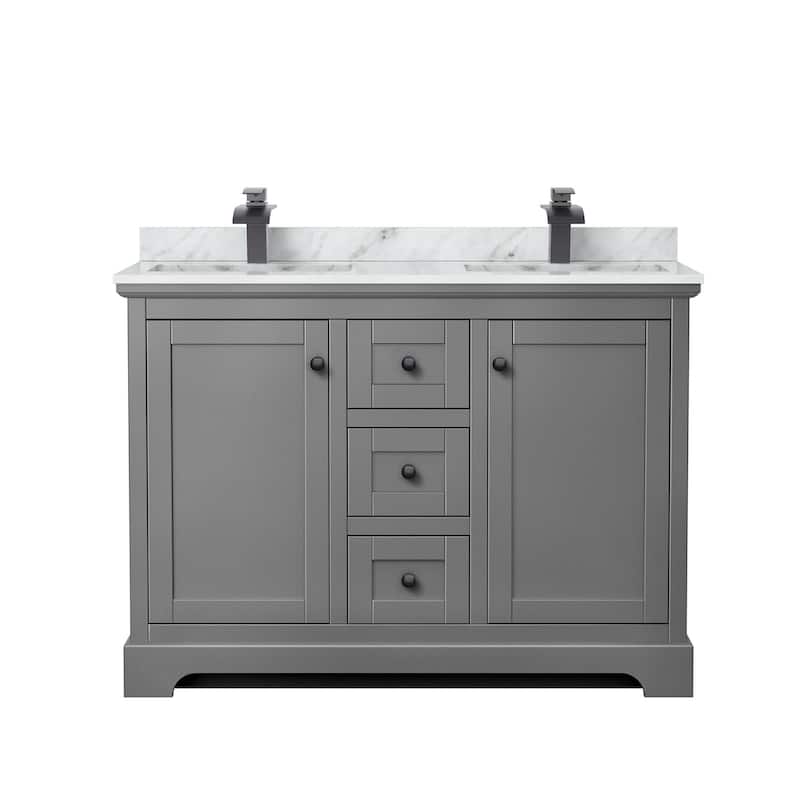 Wyndham Collection Avery 48" Free Standing Double Basin Vanity Set