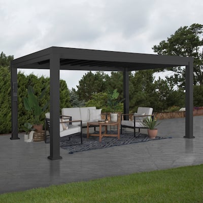 Backyard Discovery Trenton 14x10' Galvanized Steel Pergola with Canopy