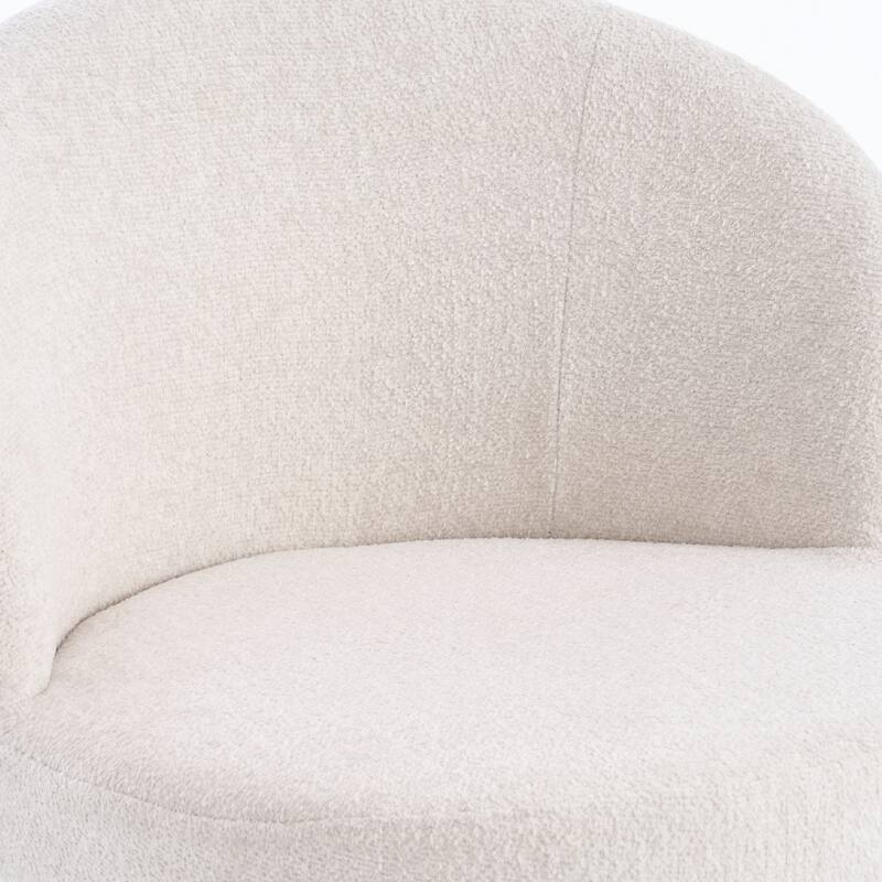 Swivel Modern Accent Chair Set of 4, Armless Upholstered Barrel Chairs