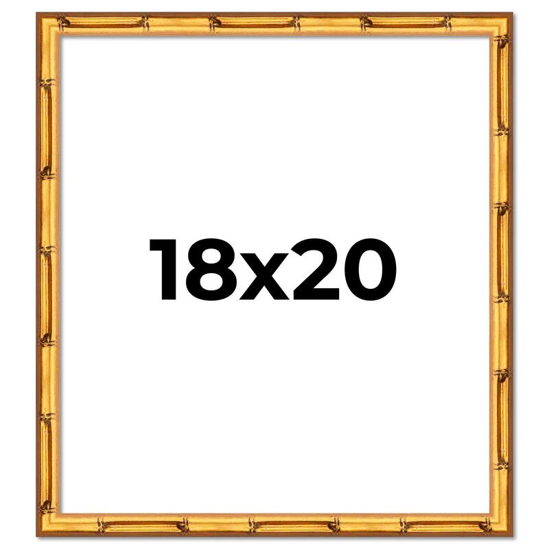 18x20 Frame Gold Bamboo Picture Frame - Complete Modern Photo Frame