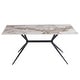 preview thumbnail 131 of 131, Elega Modern Sintered Stone Dining Table Modern Trestle Base Powder-Coated Steel Frame Kitchen Table - 47"-71"