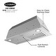 preview thumbnail 9 of 8, Cosmo 30 in. Insert Range Hood with Push Button Controls, 3-Speed Fan, LED Lights and Permanent Filters in Stainless Steel