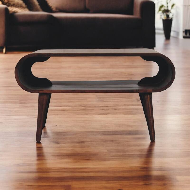 Artisan Furniture Solid Wood Open California Walnut Coffee Table