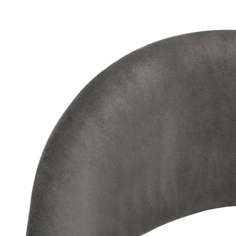 SAFAVIEH Jora Velvet Retro Dark Grey Side Chair (Set of 2) - 21.3" x 24.3" x 31.8"