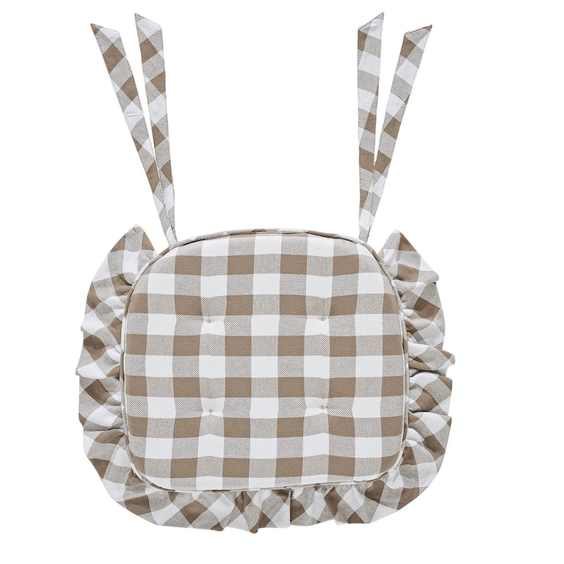 Annie Buffalo Check Ruffled Chair Pad