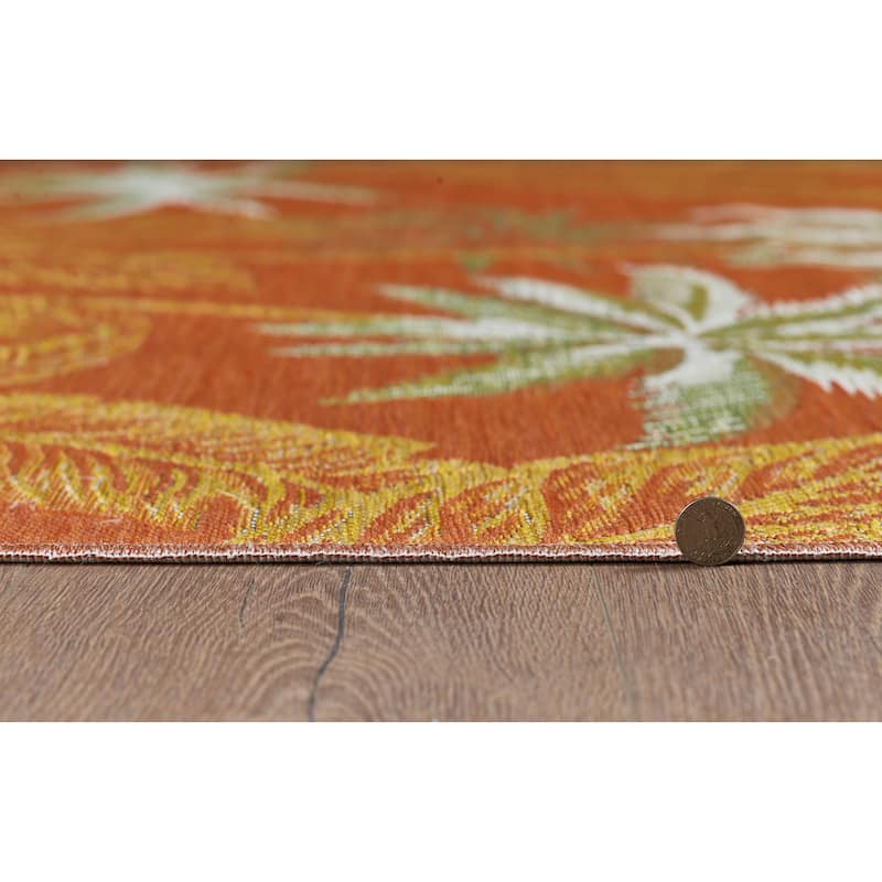 Domani Novarro Palm For A Day Reversible Indoor / Outdoor Area Rug