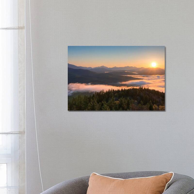 iCanvas "Sunrise Over Adirondack High Peaks From Goodnow Mountain, Adirondack Park, New York" by Panoramic Images Canvas Print - 18x26x1.5