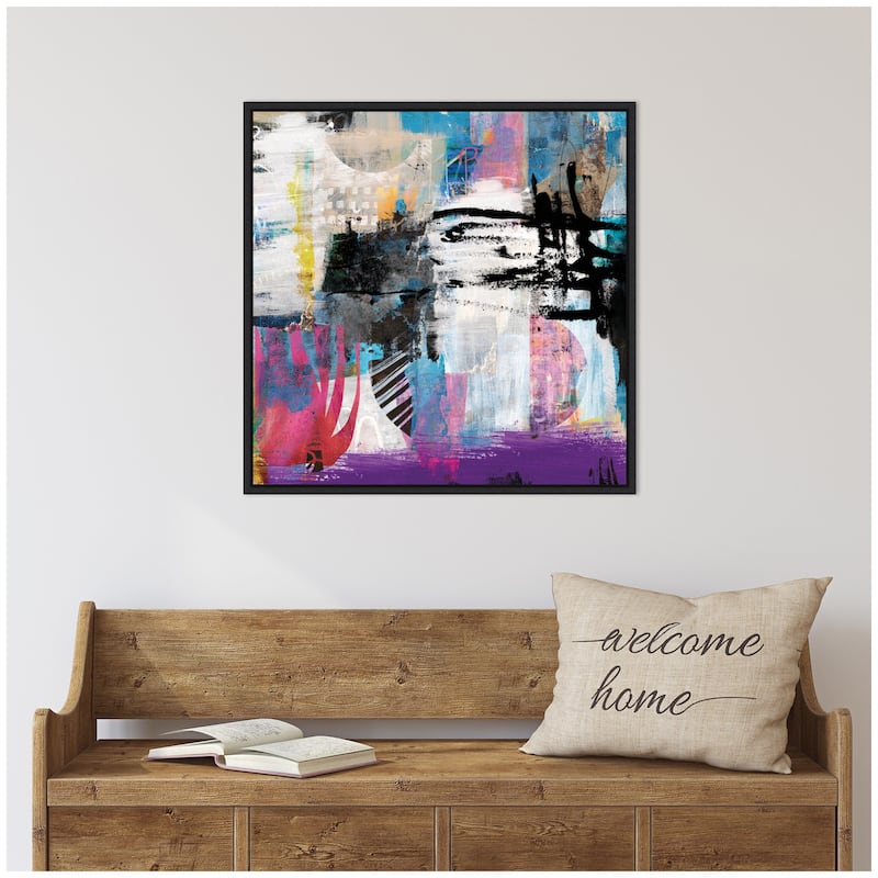 Kate and Laurel NC Endless Thoughts by Nikki Chu Framed Canvas Wall Art Print