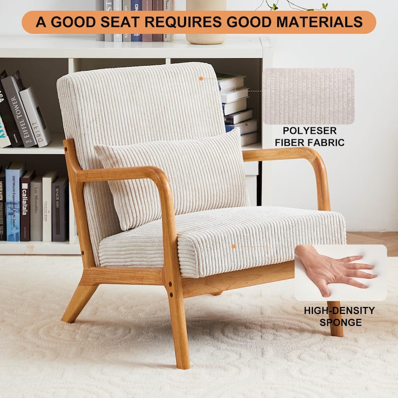 Mid-Century Polyester Accent Chair