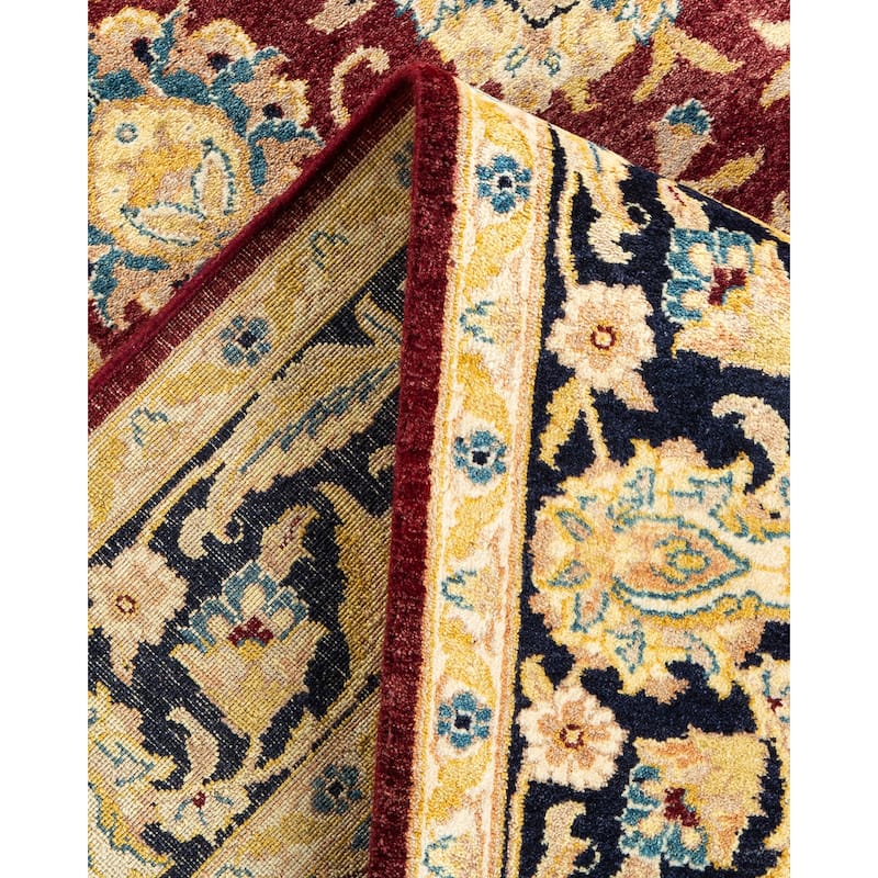 Overton Handknotted Wool Traditional Oriental Red Area Rug - 4' x 6'