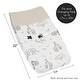 preview thumbnail 5 of 4, Jungle Safari Animals Boy Girl Changing Pad Cover Taupe Black and White Gender Neutral Elephant Giraffe Wildlife Adventure Zebra