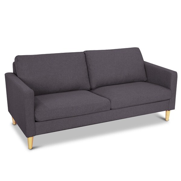 Shop Costway Modern Fabric Couch Sofa Love Seat Upholstered Bed