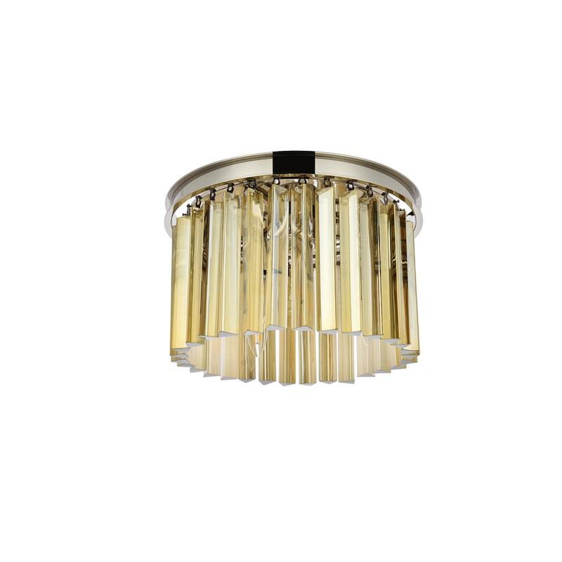 Royce Edge 3-Light Polished Nickel Flush Mount