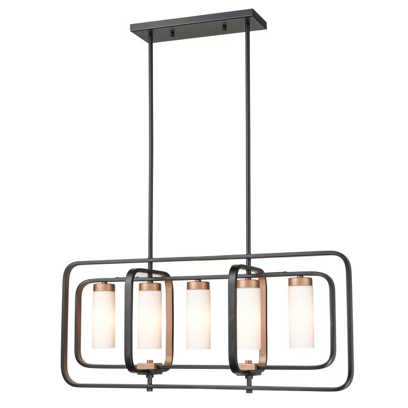 Light Society Rex Chandelier - Black/Gold/Opal