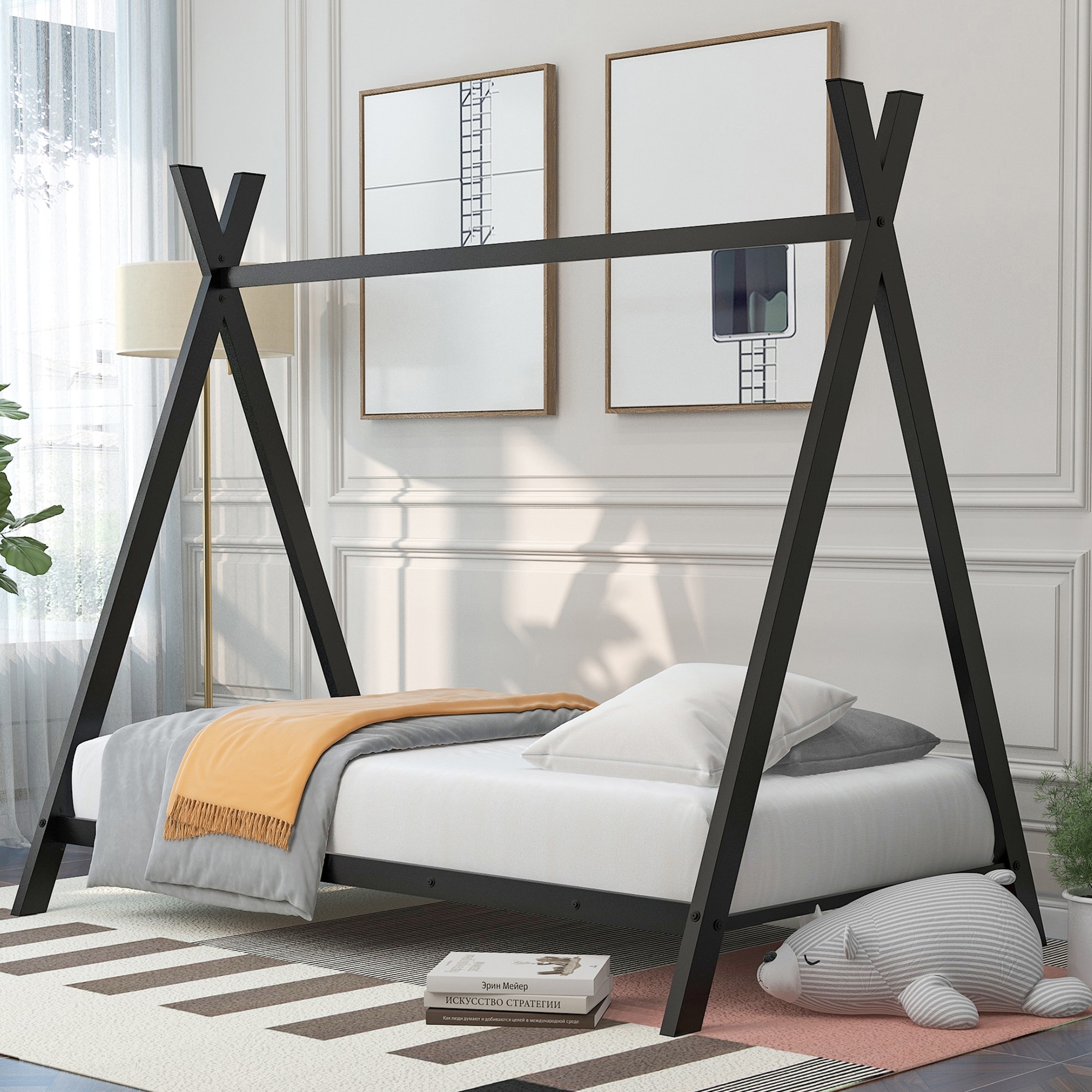 House Bed Tent Bed Frame Twin Size 