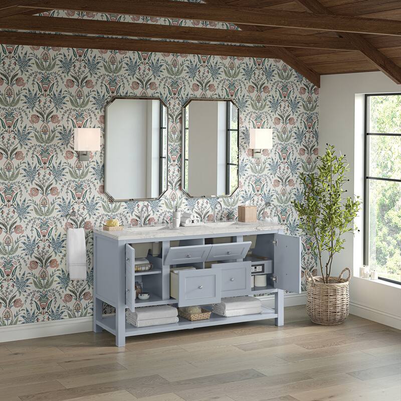 Breckenridge 60" Double Vanity, Serenity Blue - 60D