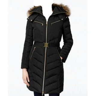 michael kors faux fur down coat