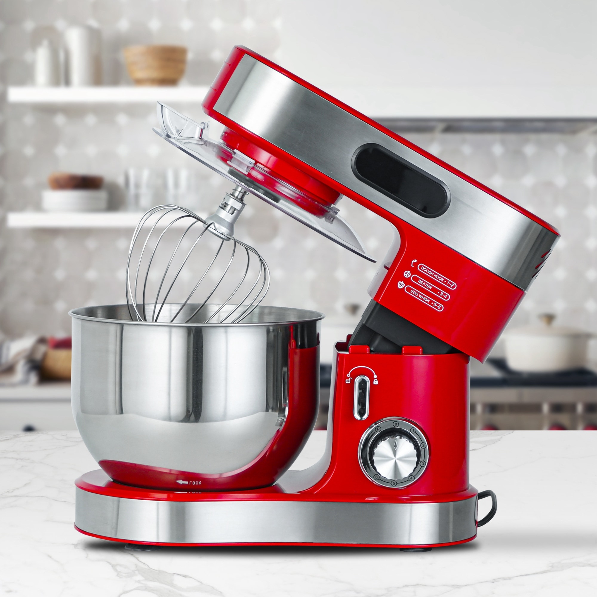 5.5-Quart Modern 6 Speeds Tilt-Head Kitchen Stand Mixer
