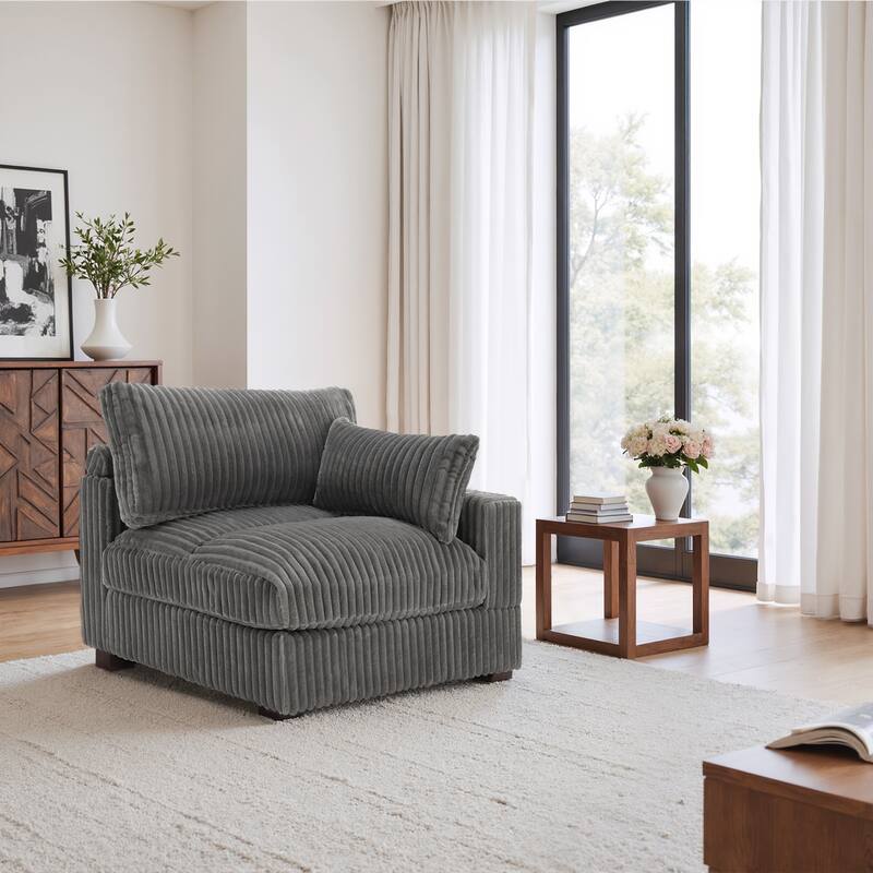 Plush Faux Fur Accent Sofa Chair