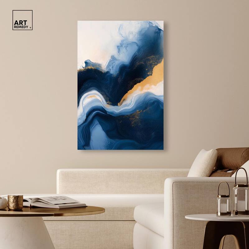 Blue Deep III Canvas by Art Remedy, Gallery Wrapped