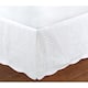 White Quilted Bed Skirt Dust Ruffle Matelasse Tailored 16" Drop - King