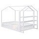 preview thumbnail 37 of 36, House-Shaped Twin Bed with Fence Rails and Storage Shelving
