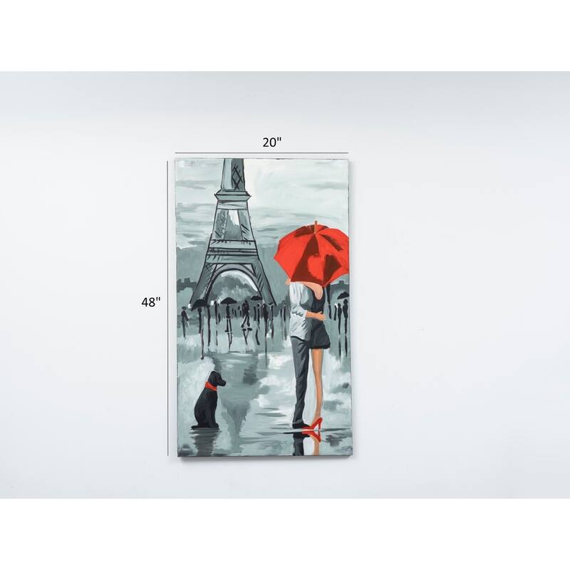 Wandela Wall Canvas Paintings 47'' x 19'' - Grey