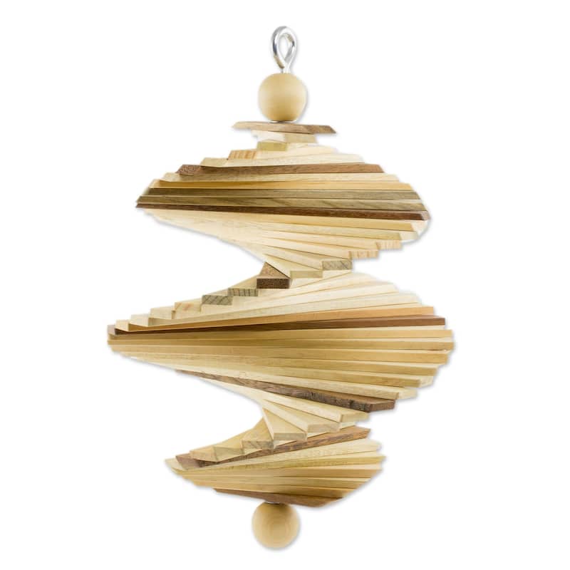 Novica Handmade Tranquil Moments Wood Mobile