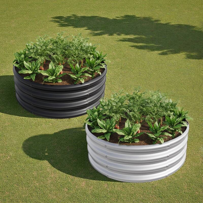 Galvanized Metal Raised Garden Bed for growing vegetables herb flowers