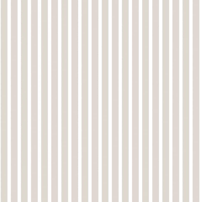 Galerie Wallcoverings Smart Stripes 2 Butcher Stripe Vinyl on Non-Woven Matte Wallpaper Roll - 33 feet x 21 inches - Silver/White