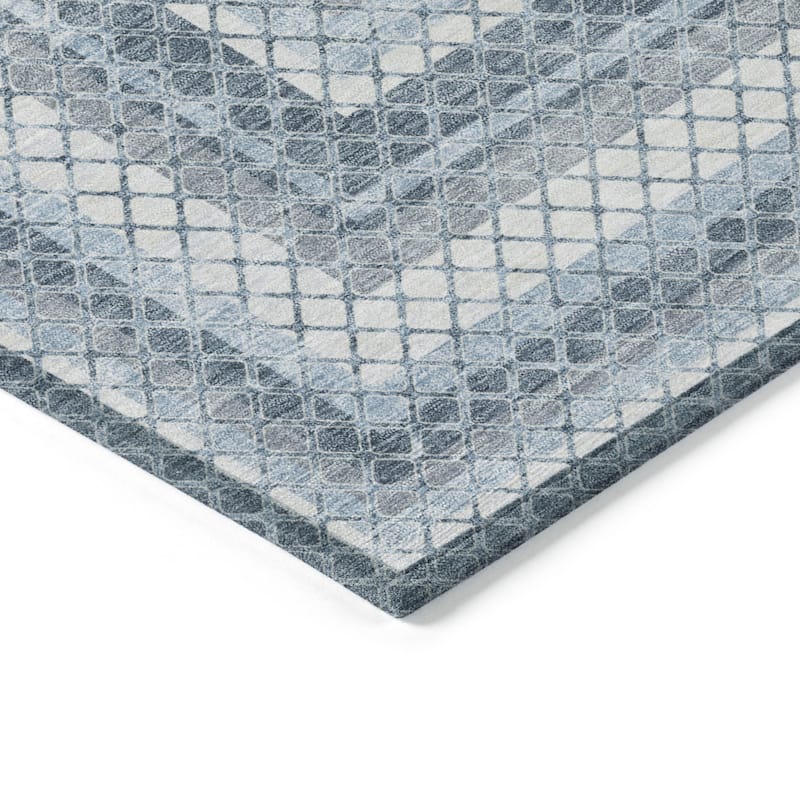 HomeRoots Geometric Transitional Rectangle Outdoor Rug