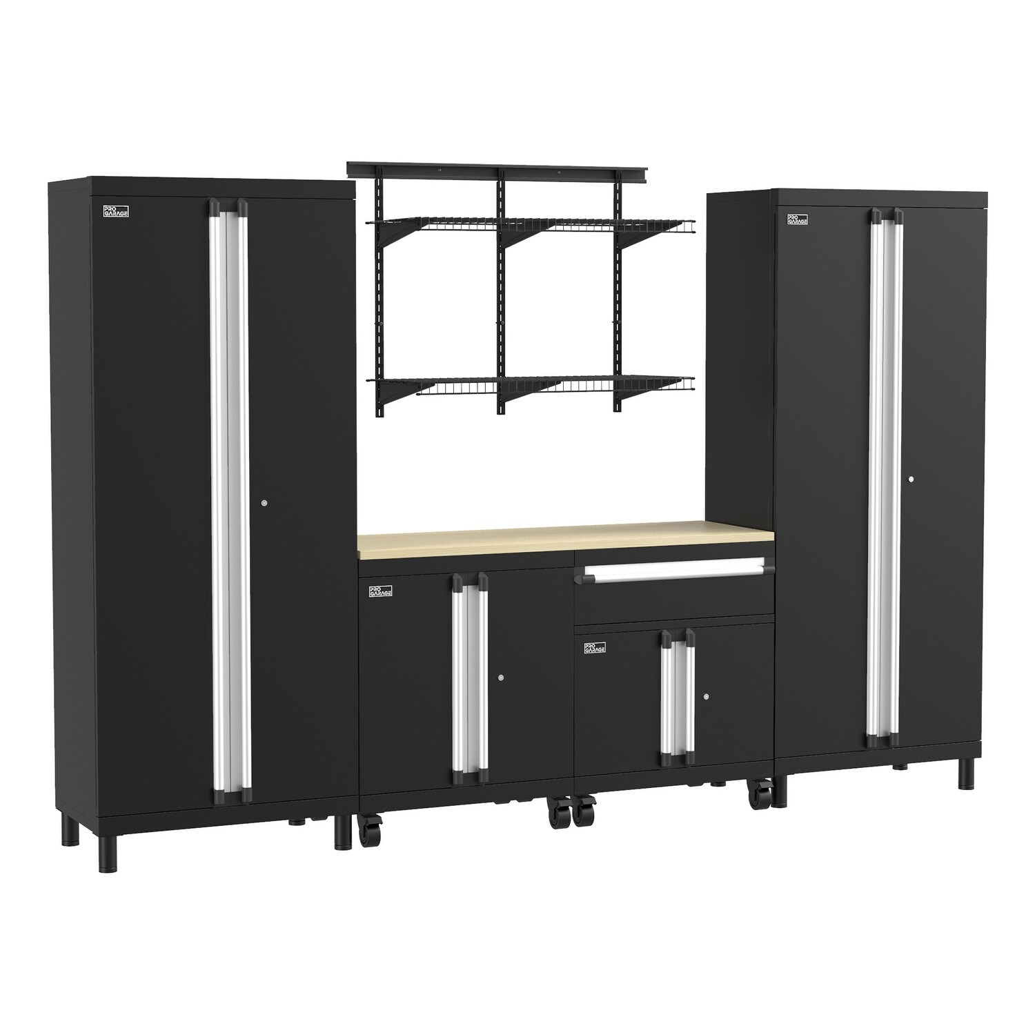 ClosetMaid ProGarage 6 pc. Steel Cabinet MaxLoad Shelf Set On