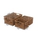 preview thumbnail 8 of 9, 3-Pack Hand Woven Storage Basket Set, Wicker Baskets for Bathroom, Kitchen, Living Room - 5.12'' H X 12.99'' W X 9.45'' D