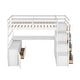 preview thumbnail 5 of 7, Modern Twin Size Loft Bed With 7 Drawers,2 Shelves and Desk,Sturdy Construction