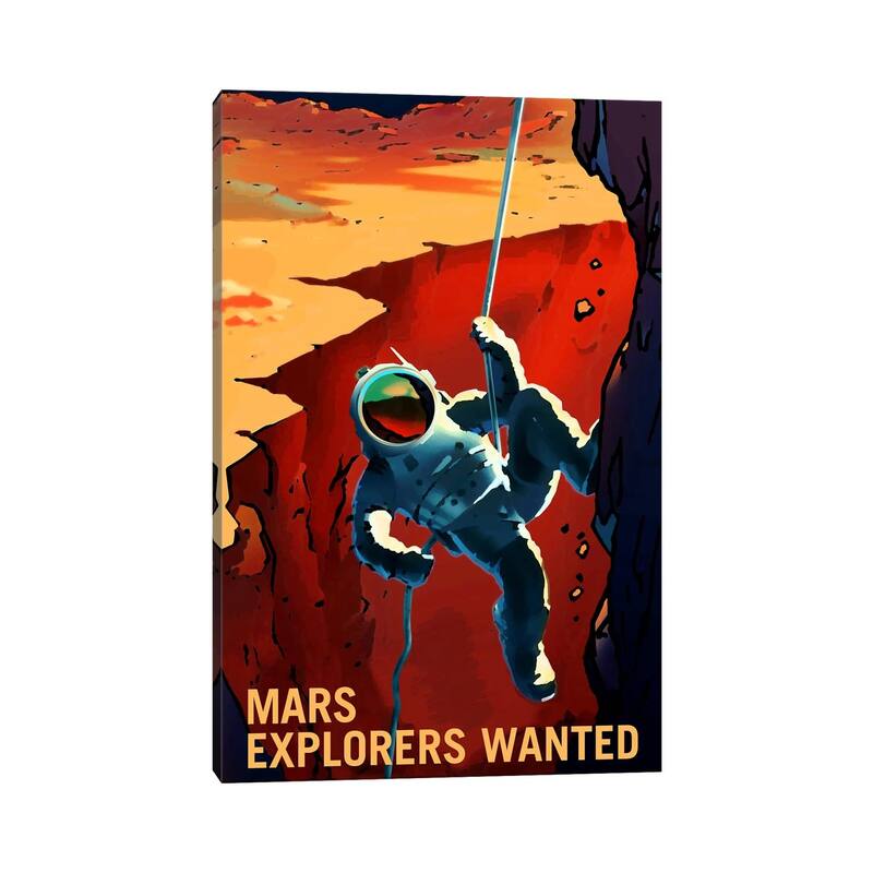 iCanvas "Explorers Wanted" by NASA Canvas Print