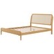 preview thumbnail 12 of 22, Queen Platform Bed with LED Lighting and Rattan Headboard
