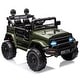 preview thumbnail 1 of 40, 12V Kids 2-Seater Ride On Truck Car Electric Vehicles with Parent Remote Green